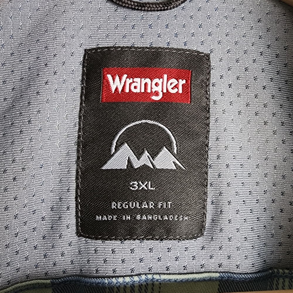 Wrangler Regular Fit Blue Short Sleeve Button Down Shirt Mens 3xl - Picture 4 of 9